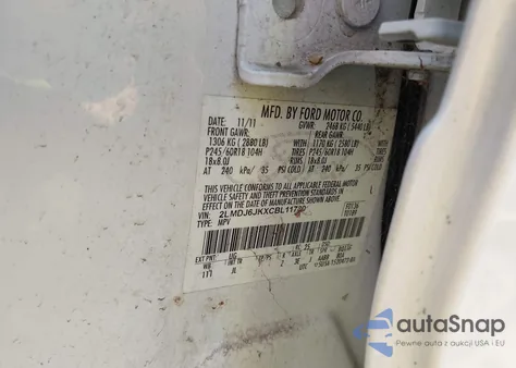 2012 Lincoln Mkx из США, поврежденный, VIN 2LMDJ6JKXCBL11780